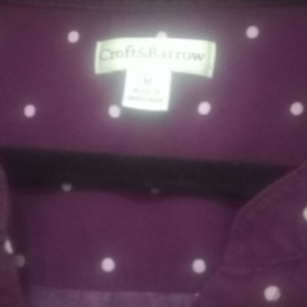 NWOT Croft and Barrow v neck button down shirt - Picture 6 of 7